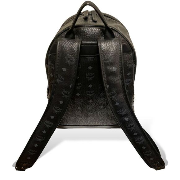 MCM Blk/Gry Monogram Stark Side Studs Backpack in Visetos |Size: 42.5cm| - Picture 7 of 16